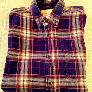 Weatherproof Vintage Men's Shirt Plaid Flannel Long Sleeve Size M.
